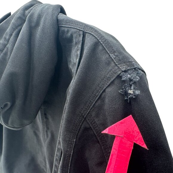 Carhartt Mens XL Tall Jacket Relaxed Fit Washed Duck Sherpa Fleece Lined Utility - Picture 8 of 13